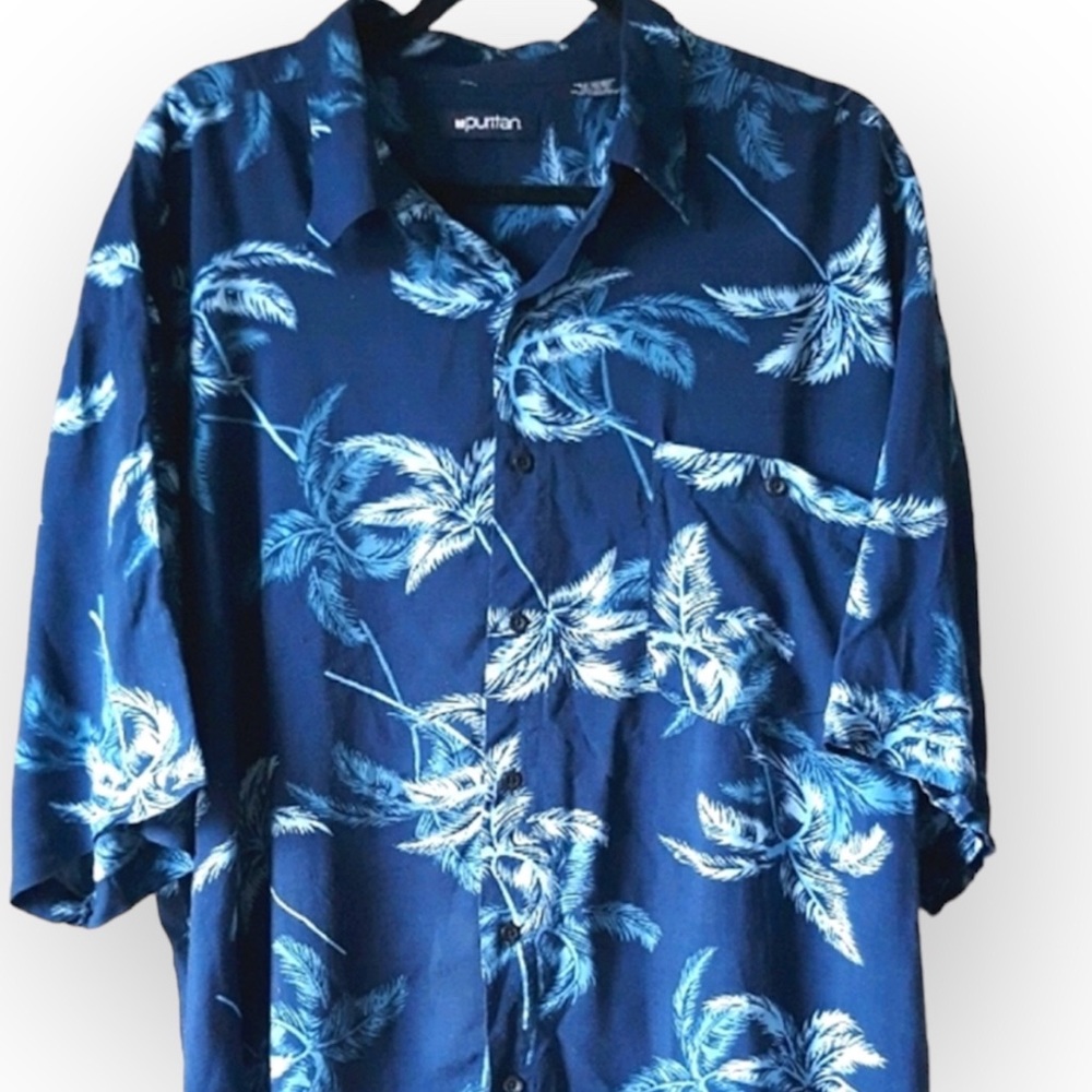 Puritan Mens Vacation Short Sleeve Shirt size  2Xl